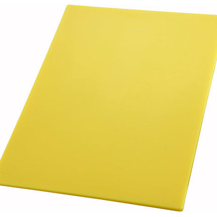 Winco CBYL-1520 Yellow Polyethylene Plastic Cutting Board -  15" x 20" x 1/2"