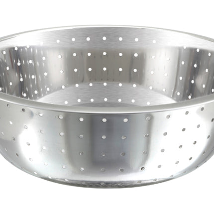 Winco CCOD-15L 13.75 Qt. Stainless Steel Chinese Colander with Large Holes