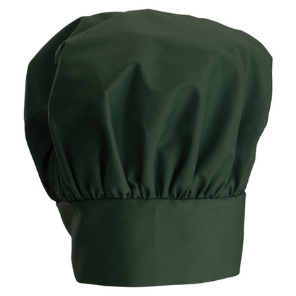 Winco CH-13GN Green 13 Inch High Signature Chef Poly/Cotton Professional Chef Hat With Wide Head Band And Adjustable Velcro Closure