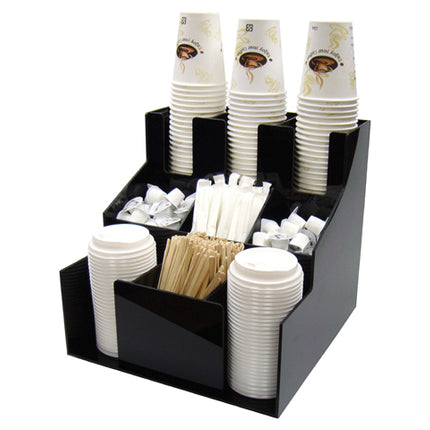 Winco CLSO-3T 3 Tier 3 Stack Plastic Cup and Lid Organizer