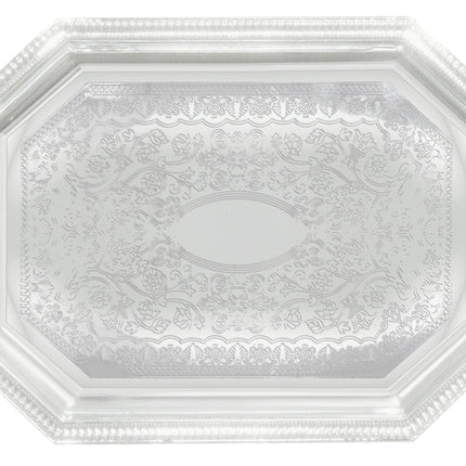 Winco CMT-1420 Octagonal Chrome Serving Tray