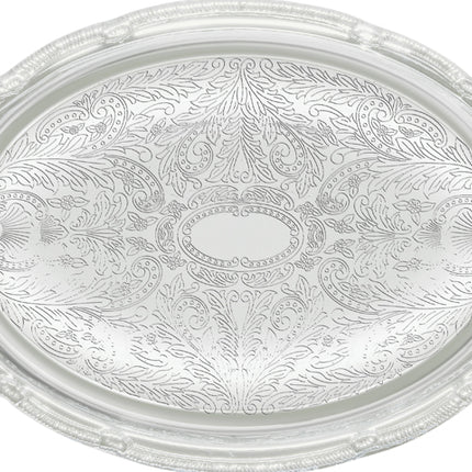 Winco CMT-1318 Oval Chrome Serving Tray