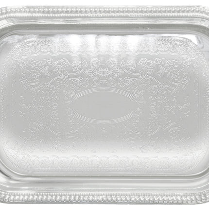 Winco CMT-1812 Rectangular Chrome Serving Tray