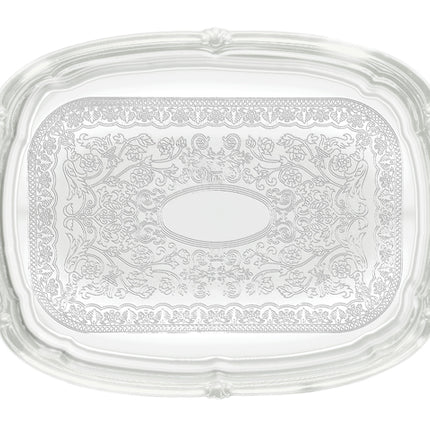 Winco CMT-1912 Rectangular Chrome Serving Tray With Handles