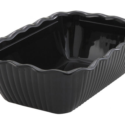 Winco CRK-10K 5 lb. Black Tulip Deli Crock