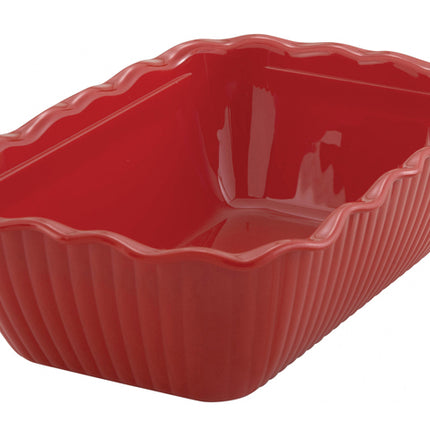 Winco CRK-10R 5 lb. Red Tulip Deli Crock