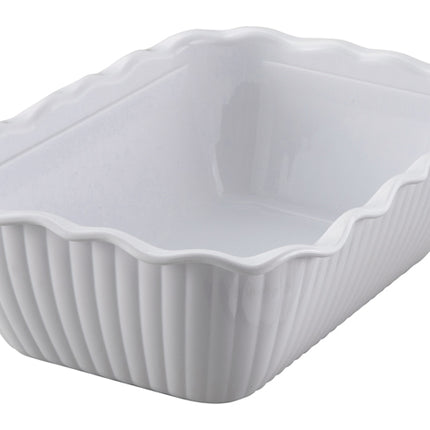 Winco CRK-10W 5 lb. White Tulip Deli Crock