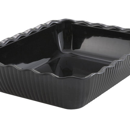 Winco CRK-13K 10 lb. Black Tulip Deli Crock