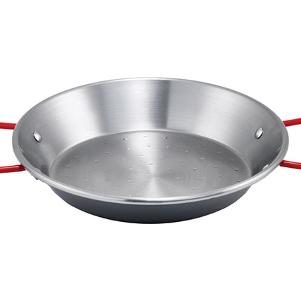 Winco CSPP-7 7.88" Polished Carbon Steel Paella Pan