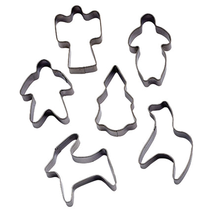 Winco CST-33 6 Piece Holiday Pastry Cutter Set