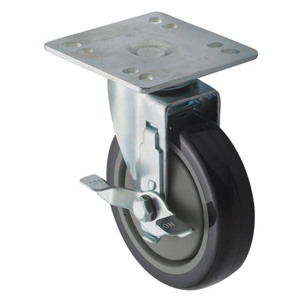 Winco CT-44B Universal 5" Plate Caster with Brake 2/Set