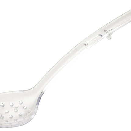 Winco CVPS-13C Clear 13" Polycarbonate 1 1/2 oz. Perforated Serving Spoon