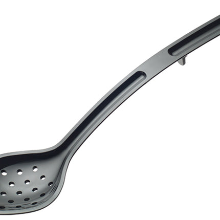 Winco CVPS-13K Black 13" Polycarbonate 1 1/2 oz. Perforated Serving Spoon