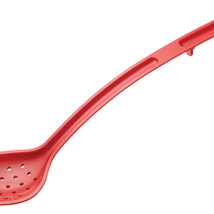 Winco CVPS-15R Red 15" Polycarbonate 1 1/2 oz. Perforated Serving Spoon