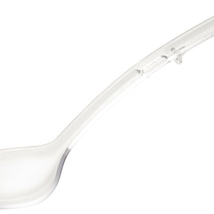 Winco CVSS-13C 13" Clear Polycarbonate 1 1/2 oz. Solid Serving Spoon