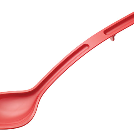 Winco CVSS-13R 13" Red Polycarbonate 1 1/2 oz. Solid Serving Spoon