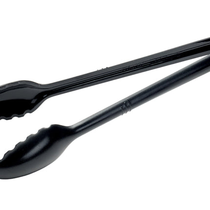 Winco CVST-12K Black 12" Curv Heat-Resistant Polycarbonate Serving Tongs