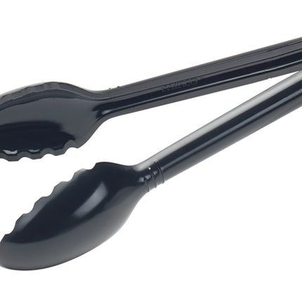 Winco CVST-6K Black 6" Curv Heat-Resistant Polycarbonate Serving Tongs