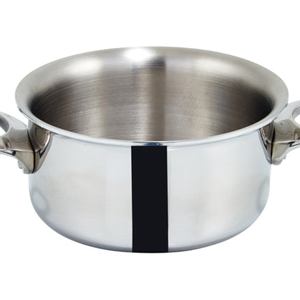 Winco DCCR-3S 3-3/4" 15 Oz. Tri-Ply Stainless Steel Mini Casserole