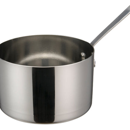 Winco DCWA-106S Stainless Steel 5" Diameter Mini Sauce Pan Serving Dish with Handle