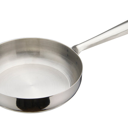 Winco DCWC-103S Stainless Steel 5" Diameter Mini Fry Pan Serving Dish with Handle