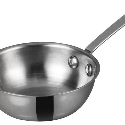 Winco DCWD-102S Stainless Steel 4" Diameter Mini Wok Serving Dish with Handle