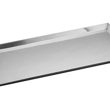 Winco DDSI-102S 14 1/8" x 7 1/2" Stainless Steel Rectangular Serving Tray