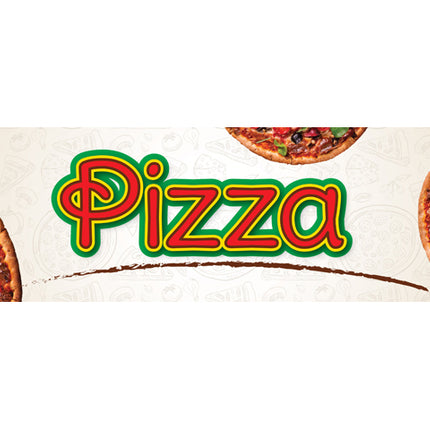 Winco EDM-2PZS Translucent Plastic Pizza Sign for EDM-2