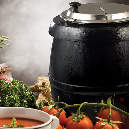 Winco ESW-66 Stainless Steel 10 qt. Electric Soup Warmer with Adjustable Heat Control