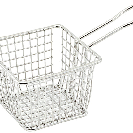 Winco FBM-443S 4" Square Stainless Steel Mini Fry Basket