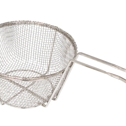 Winco FBR-11 10-1/2" x 6" Round Coarse Mesh Fry Basket