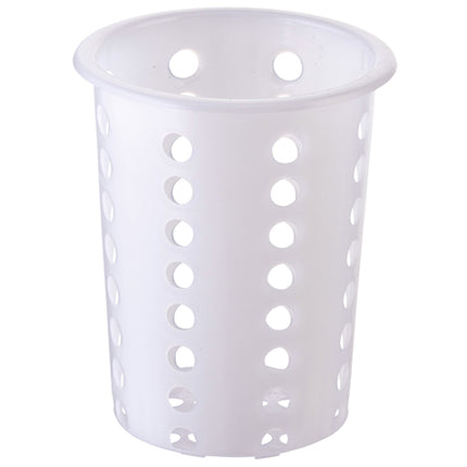 Winco FC-PL White Plastic Perforated Flatware Cylinder