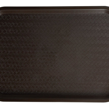 Winco FFT-1014B Plastic 10" x 14" Brown Cafeteria Tray