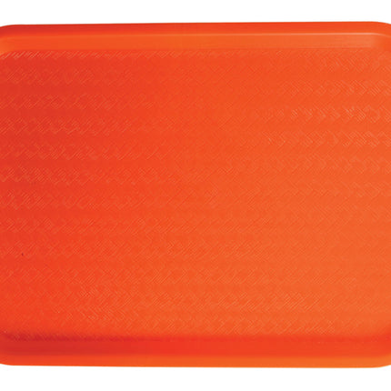 Winco FFT-1014O Plastic 10" x 14" Orange Cafeteria Tray