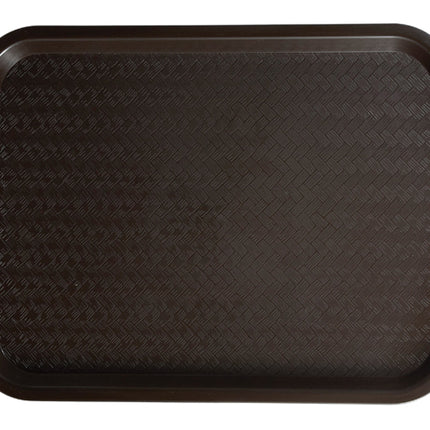 Winco FFT-1418B Plastic 14" x 18" Brown Cafeteria Tray