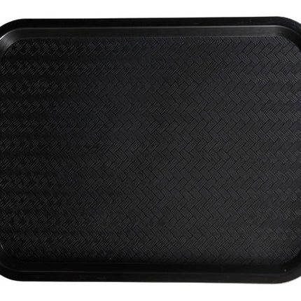 Winco FFT-1418K Plastic 14" x 18" Black Cafeteria Tray