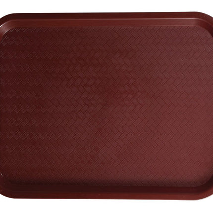 Winco FFT-1418U Plastic 14" x 18" Burgundy Cafeteria Tray