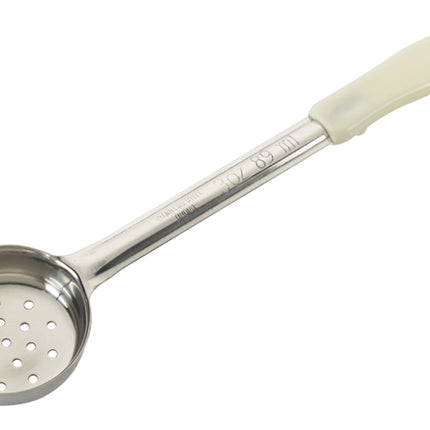 Winco FPP-3 3 oz. One-Piece Perforated Portion Spoon/Spoodle