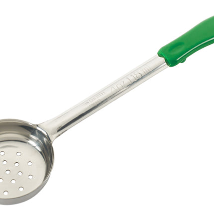 Winco FPP-4 4 oz. One-Piece Perforated Portion Spoon/Spoodle