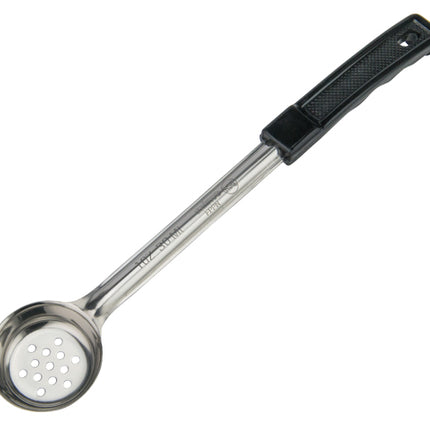 Winco FPPN-1 Black 1 Oz. One-Piece Perforated Portion Spoon/Spoodle