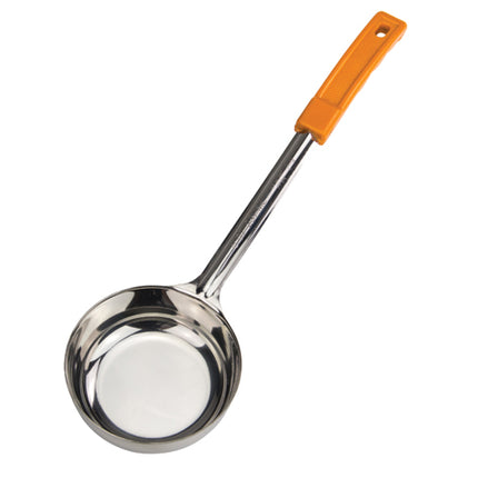 Winco FPSN-8 Orange 8 Oz. One-Piece Solid Portion Spoon/Spoodle