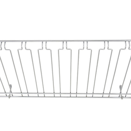 Winco GHC-1836 18" x 36" 8 Slot Chrome Wire Bar Glass Rack