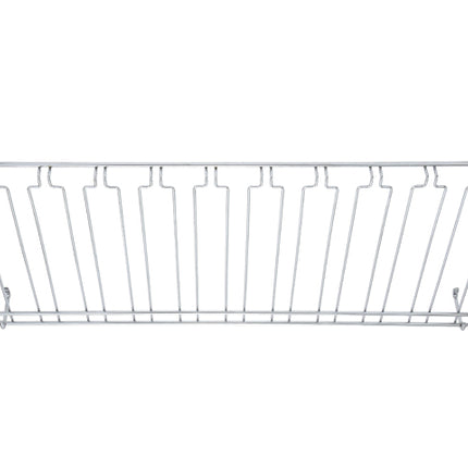 Winco GHC-1848 18" x 48" 11 Slot Chrome Wire Bar Glass Rack