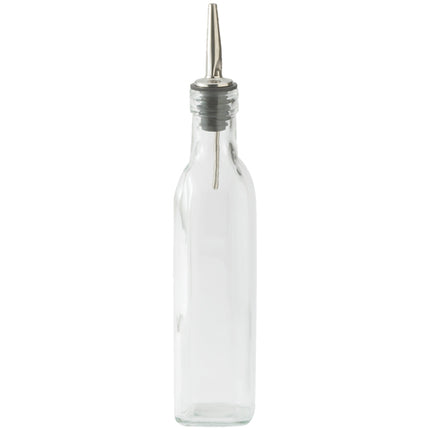 Winco GOB-8 Glass 8 oz. Oil/Vinegar Cruet with Pourer