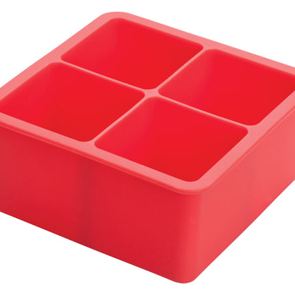 Winco ICCT-4R Silicone Ice Cube Tray - (4) 2" Cubes