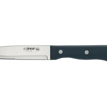 Winco K-81P 4-3/4" Jumbo Steak Knife with Solid POM Handle and Round Tip