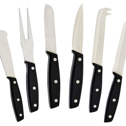 Winco KCS-6 6-Piece Cheese Knife Set with POM Handles