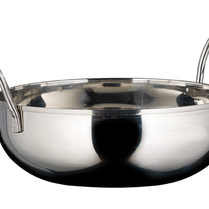 Winco KDB-6 28 Oz. Mirror Finish Stainless Steel Kady Bowl with Welded Handles