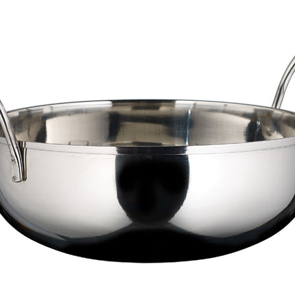 Winco KDB-7 40 Oz. Mirror Finish Stainless Steel Kady Bowl with Welded Handles