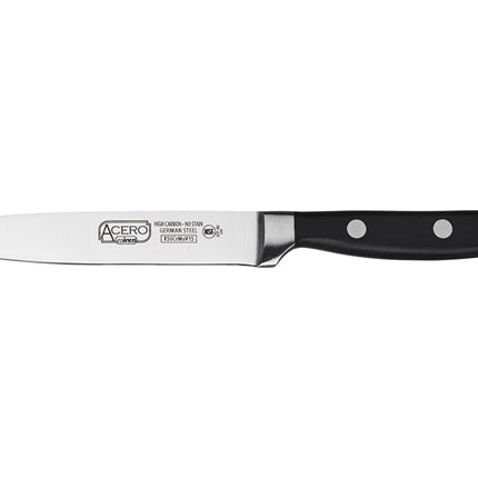 Winco KFP-50 Acero 5" Utility Knife with Black POM Handle